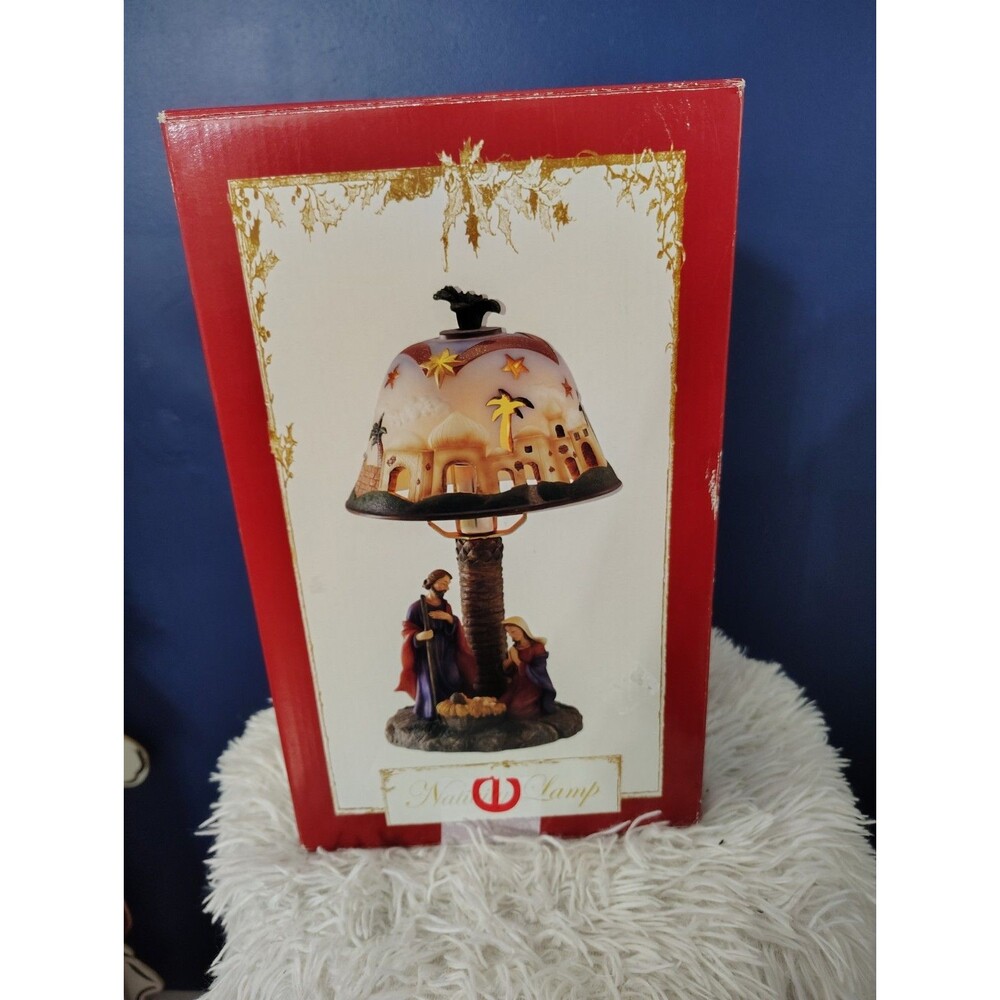 Golden Treasures Nativity Lamp With Decorative Shade Beautiful christmas Jesus
